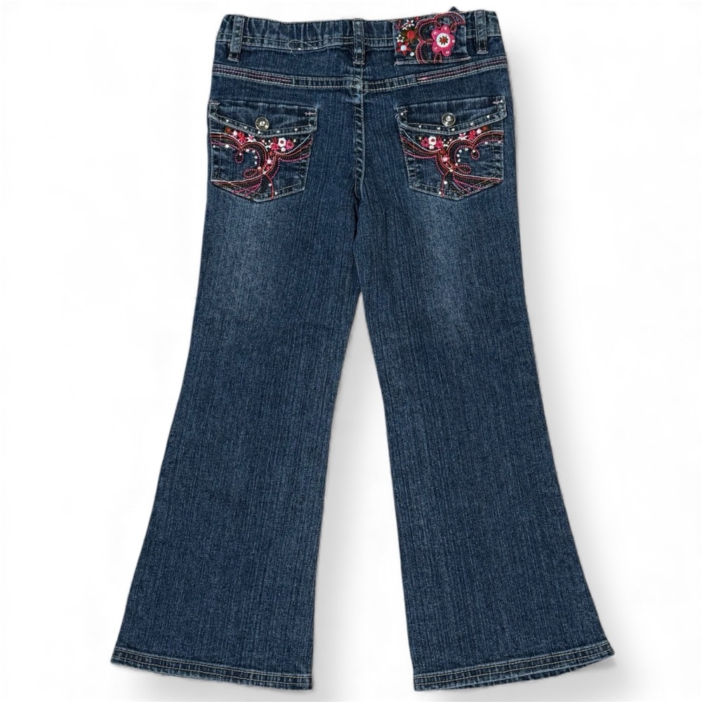 Vintage Y2K Embroidered Pocket Girls Bootcut Jeans 6X